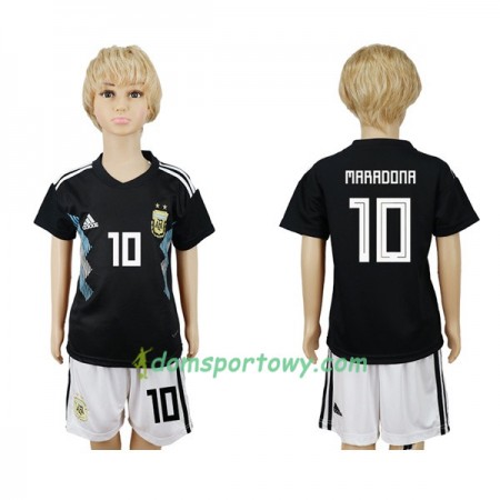 Koszulka Argentyna Maradona 10 Dziecięcy Wyjazdowe Koszulki Piłkarskie Mistrzostwa Świata 2018